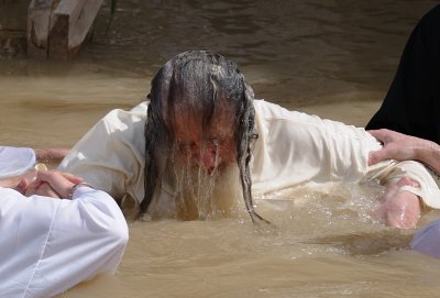After immersion in the Jordan River...