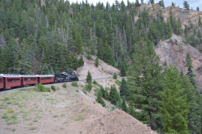 14 The train moving by the slide area