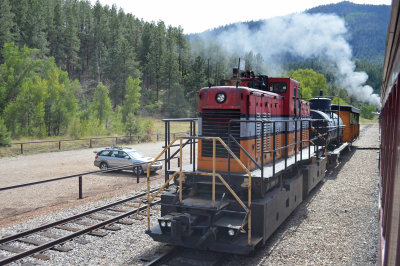 57 Diesel stationed at Rockwood with a fire train