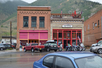 View of buildings on Greene St Silverton, CO