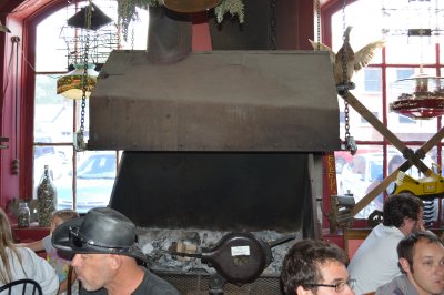 Blacksmiths harth in the Handlebar restaurant