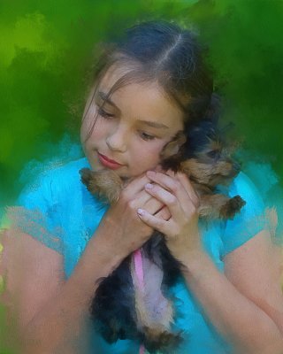 Girl and Puppy DAP Portraitist Plus PS