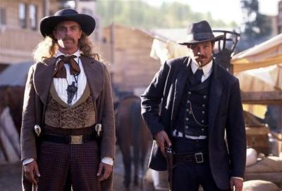 Keith Carradine (left) as Wild Bill Hickok in HBO's 'Deadwood