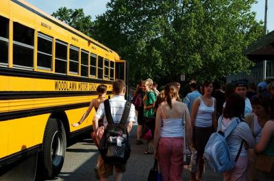 Finally, starting to get onto the bus