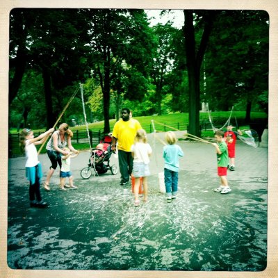 The Bubble Man in Central Park 8