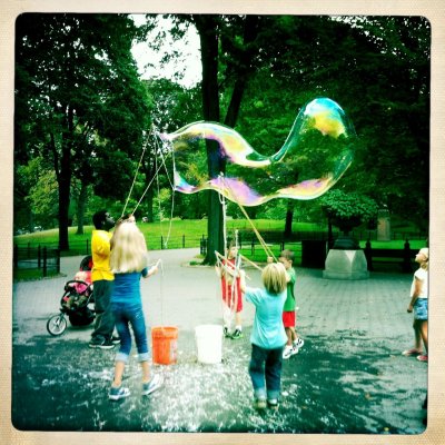 The Bubble Man in Central Park 6