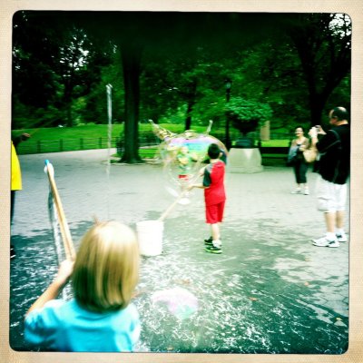 The Bubble Man in Central Park 4