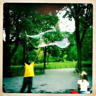 The Bubble Man in Central Park 3