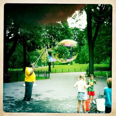 The Bubble Man in Central Park 2