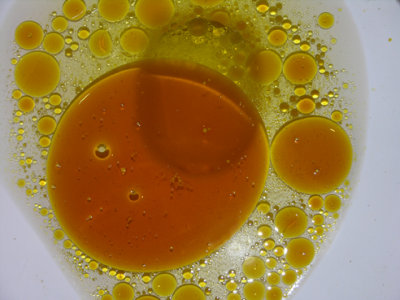 oil and water orange