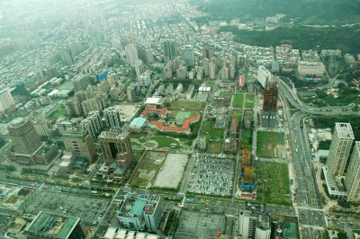 View from the observation deck of Taipei 101 (One)