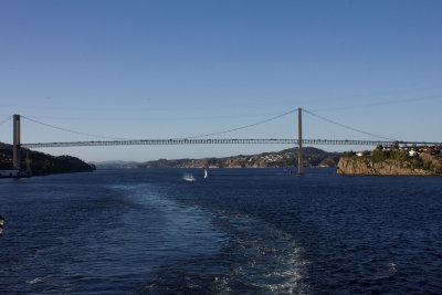 Leaving Bergen, Sotra Bridge