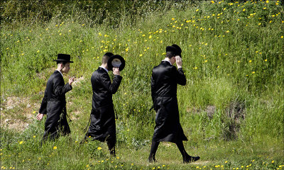 Yeshiva Students take a walk on Shabbat in Ashdod