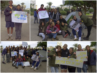 Scouts from Pardes Hanna in Tel Aviv to learn about Social Protests