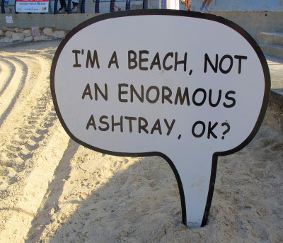 The Sign on Tel Aviv Beach