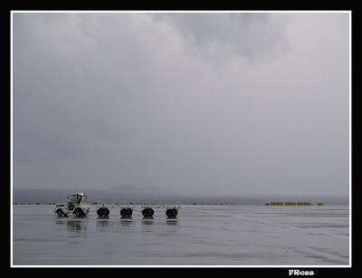 Raining on a arrival at Heraklion Airport