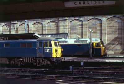 Class 47 and Class 86 at Carlisle 1988.