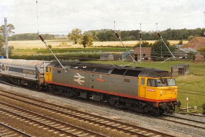 Class 47142 THE SAPPER passing Newsham - August 1989.