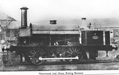 Fleetwood and West Riding Railway - original photograph taken 1856 - postcard.