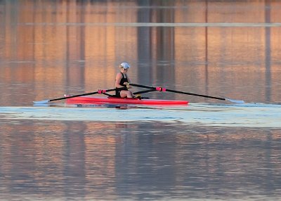 Rower at Sunset
