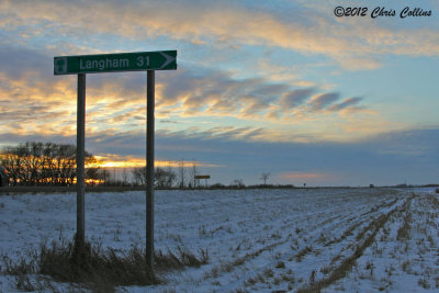 Road Sign Sunset