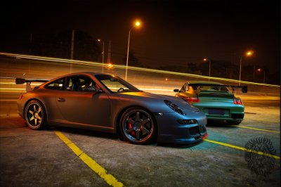 Matte 997 GT3 and 997 Turbo