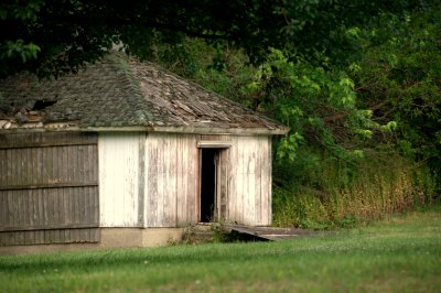 White farm building