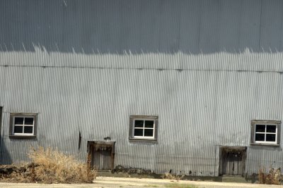 Barn Windows and a Shadow
