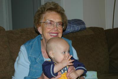 Great grandma Ruth with Brooks - 9 months