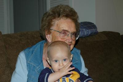 Great grandma Ruth with Brooks - 9 months