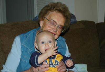 Great grandma Ruth with Brooks - 9 months