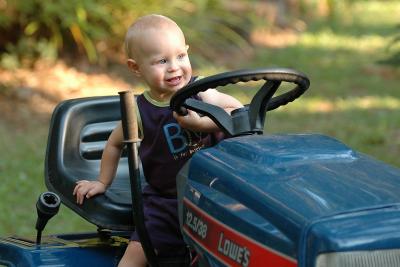 Riding on Papa's Tractor