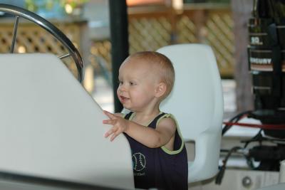 Driving Grandpa's boat