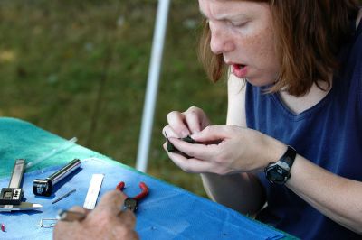 Erin working with hummingbird