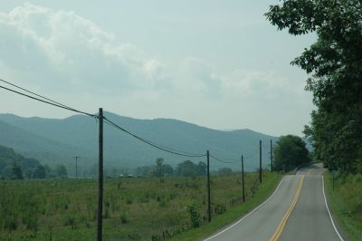 On the road to Jean Hamrick's home