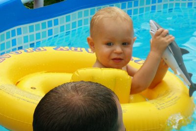 Brooks at Paige's birthday party