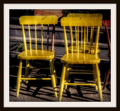 Three Yellow Chairs
