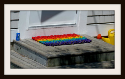A Rainbow Welcome Mat