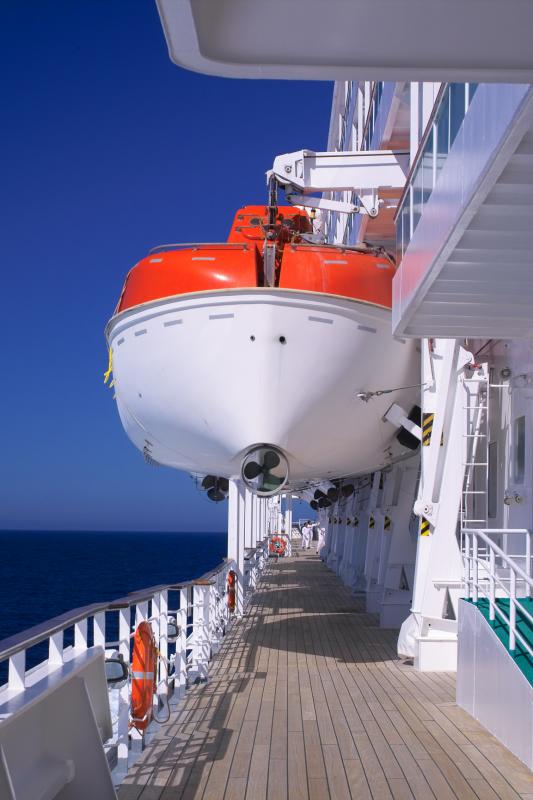 lifeboats on promenade deck