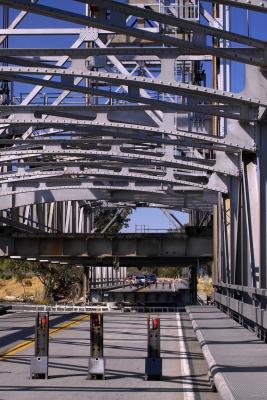 lift bridge comes down at 7 mile slough