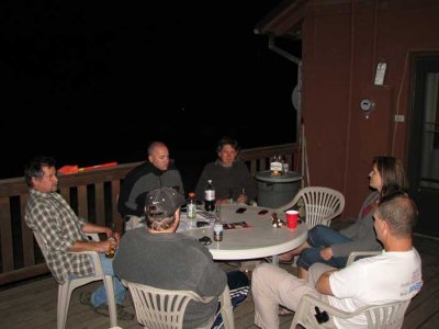 Hanging on the deck