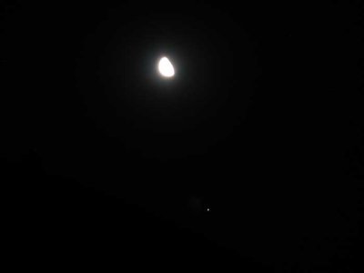 Moon with Jupiter below