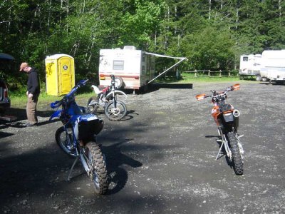 Crowded staging area