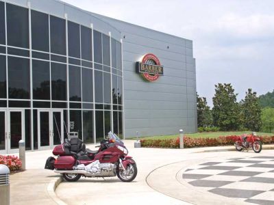 My GL1800 in front of the Barber Vintage Motorsports Museum
