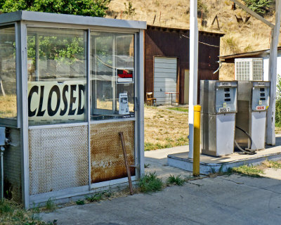 The only place to buy gas ... Oops!