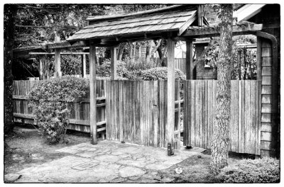 A rustic fence at Canon Beach, Oregon