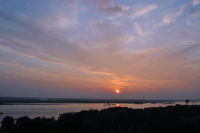 sunset on the Amur River