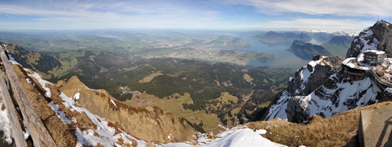 Panorama with Pilatus-Kulm looking north to Luzern