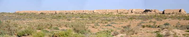 Panorama of the massive Seljuk city walls of Soltankala