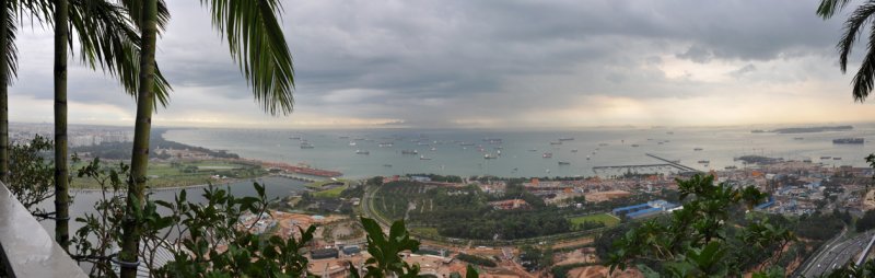 Panoramic view south from the Sky Garden, Singapore